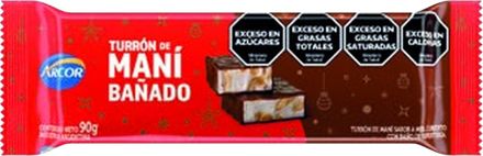 Turrón de maní, miel y chocolate