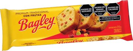 Budín Bagley con frutas