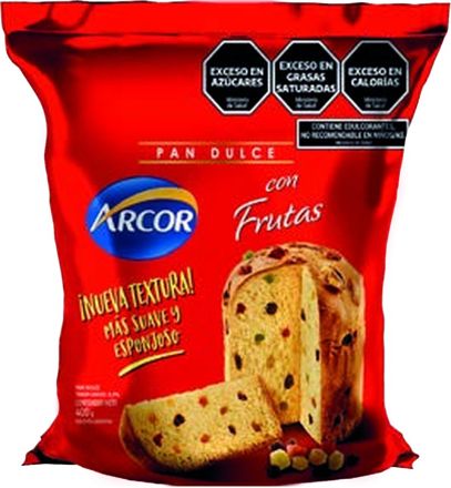 Pan dulce Arcor con frutas