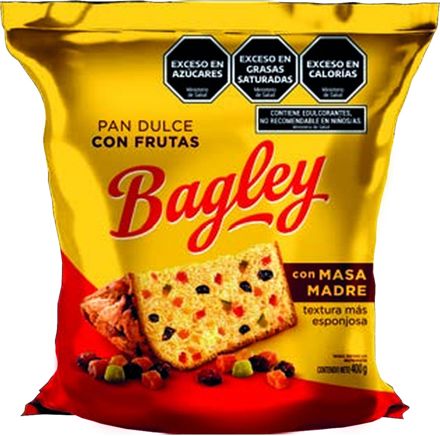 Pan dulce Bagley con frutas