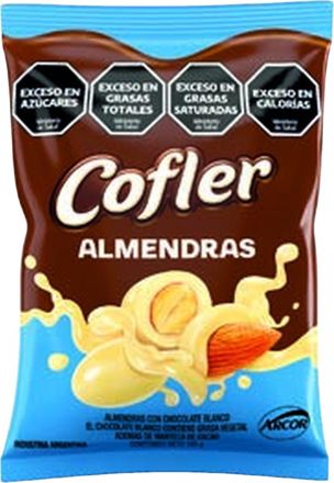 Cofler Almendras con chocolate blanco
