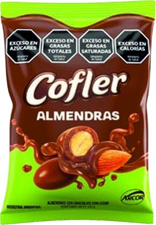 Cofler Almendras con chocolate con leche