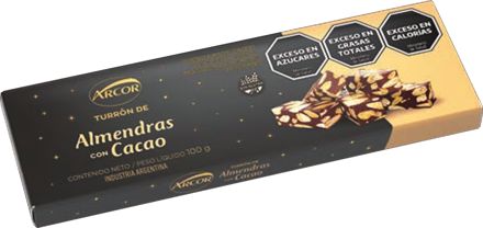 Turrón de almendras con cacao